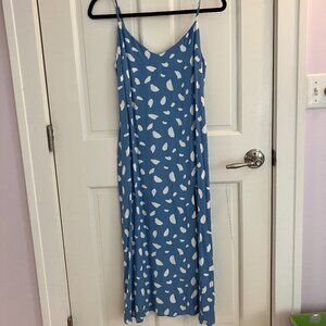 NWT Reformation Blue Crimini Midi Dress with Slit